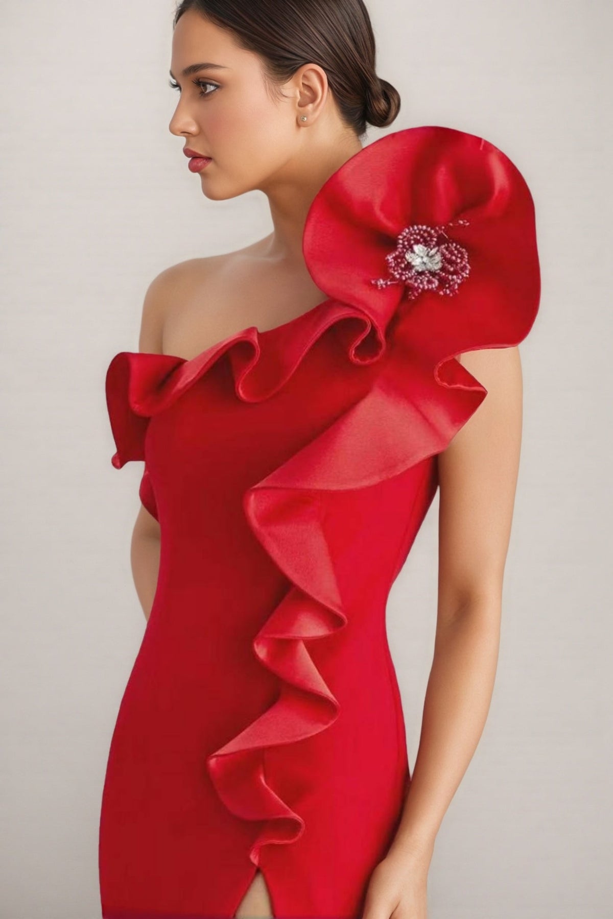 Jorah 3d Ruffle Maxi Dress