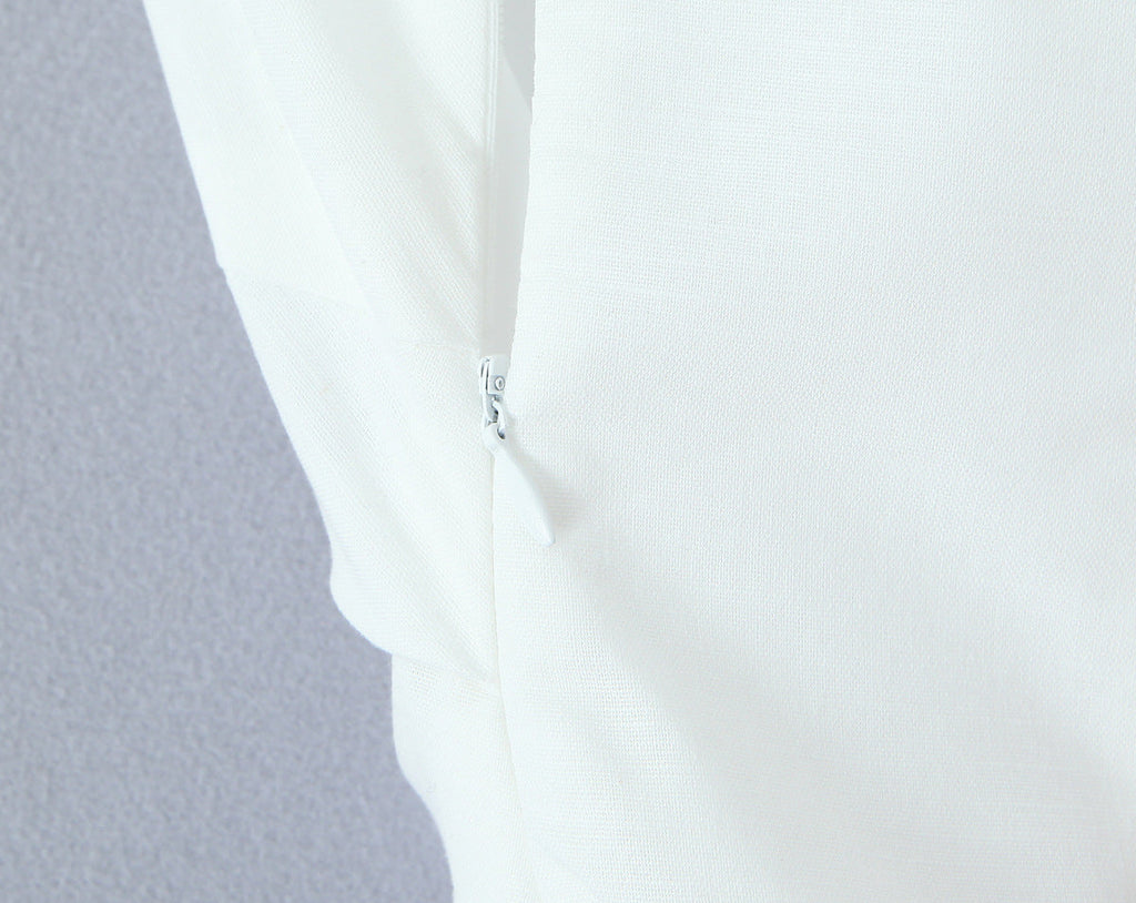 White – Sleeveless Cardigan Dress