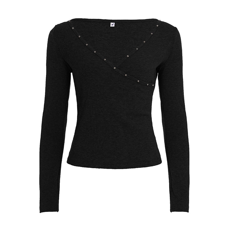 Trista V Neck Knit Sweater Top