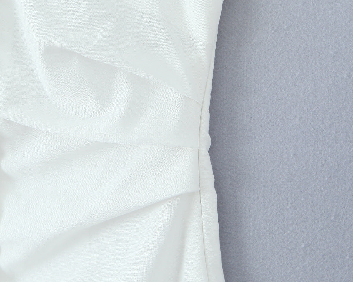White – Sleeveless Cardigan Dress