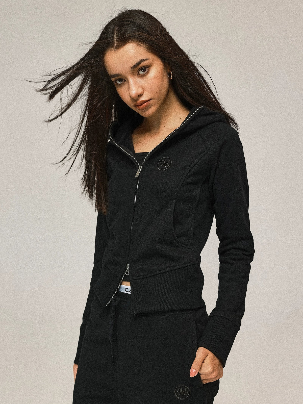 Hooded Sweatshirt Cardigan