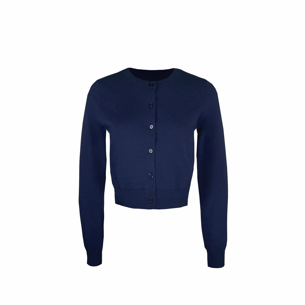 Slim-fit Cropped Knit Cardigan Sweater