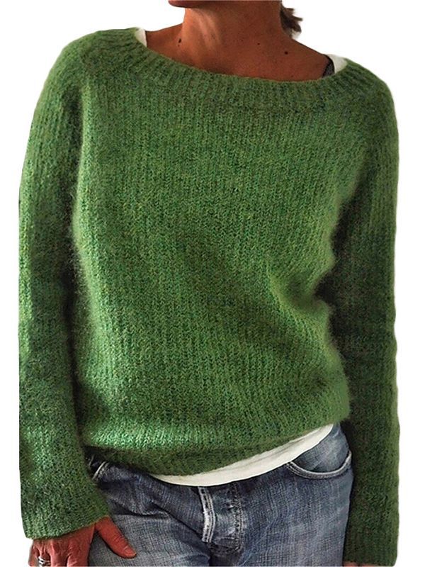 Round Neck Knitted Sweater