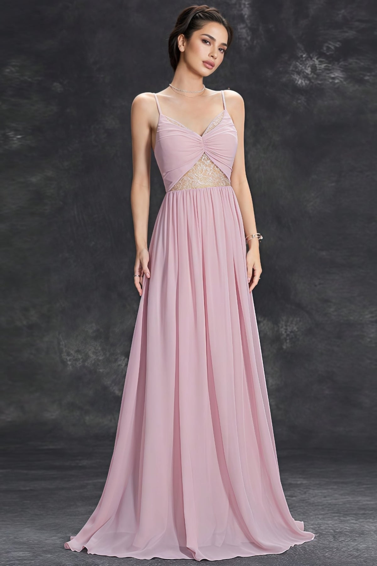 Lazze Pink Strappy Backless Maxi Dress