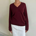 Zamya Loose Knit V-neck Sweater