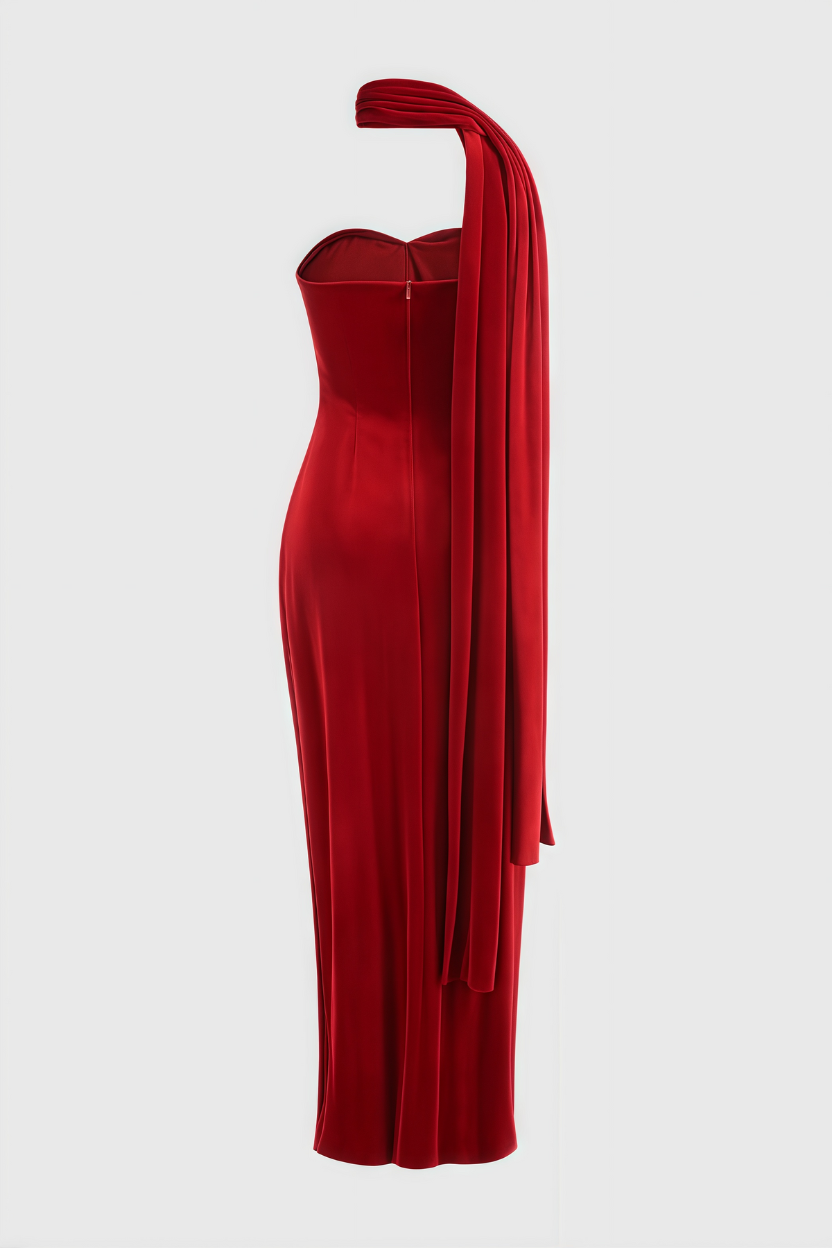 Megas Red 3d Split Maxi Dress