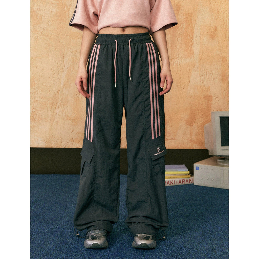 Ezek Free Project Sporty Two-piece Set - Graphic T-shirt and Wide-leg Track Pants