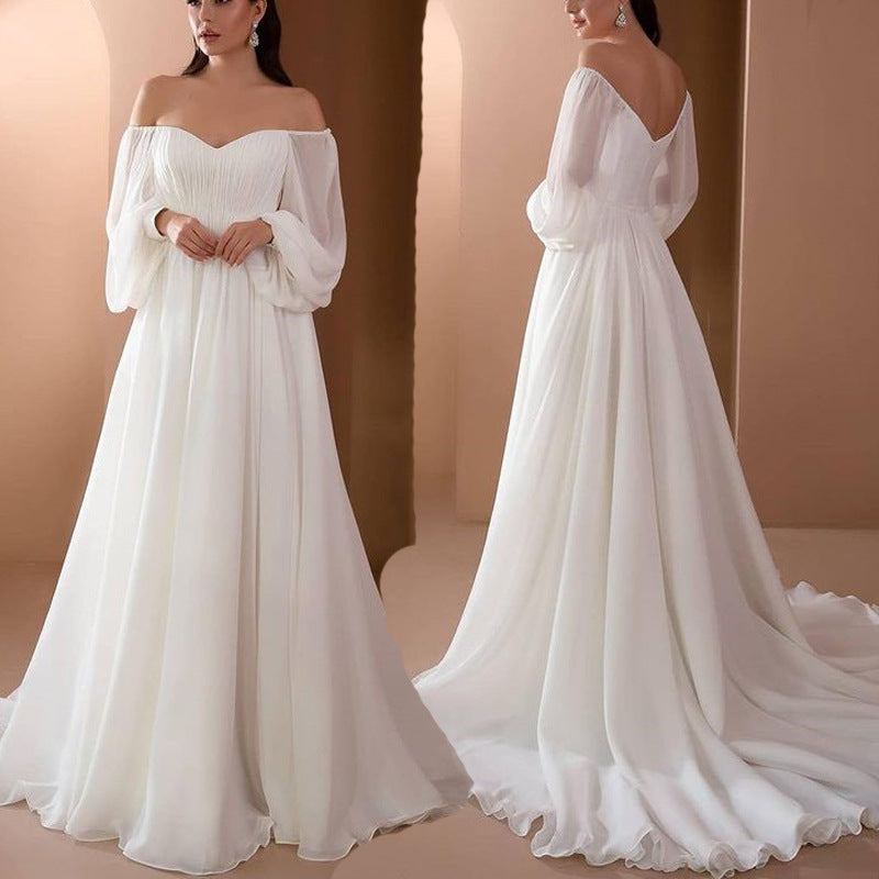 Slippery Maxi Dress in White