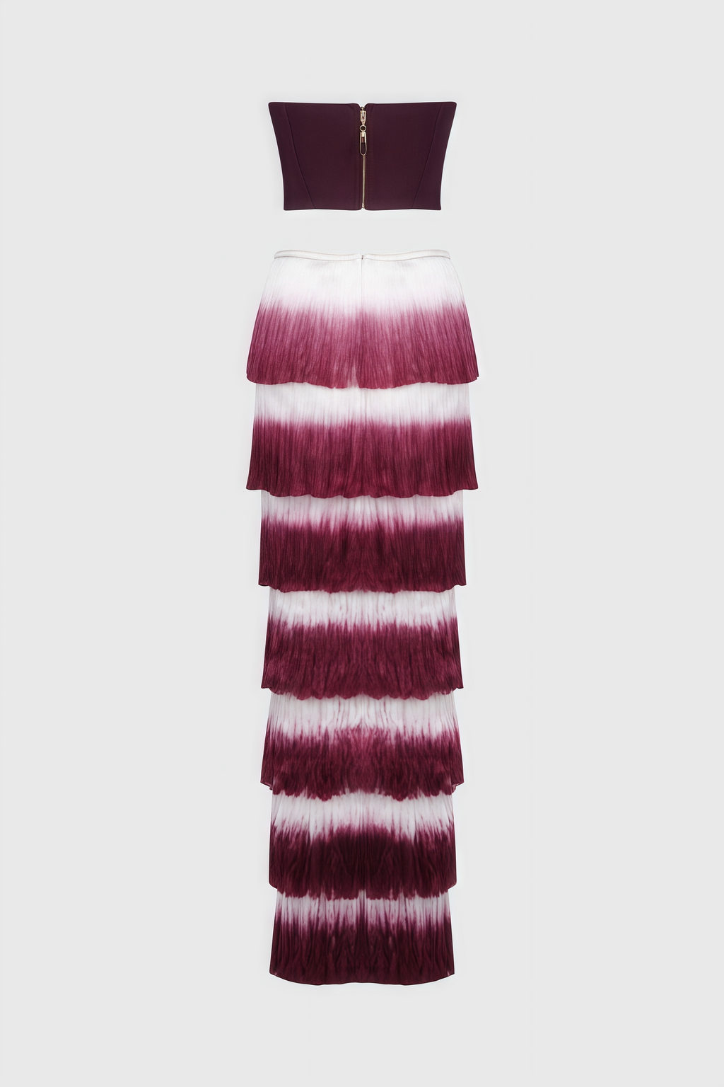 Maded Red Fringe Maxi Dress Set