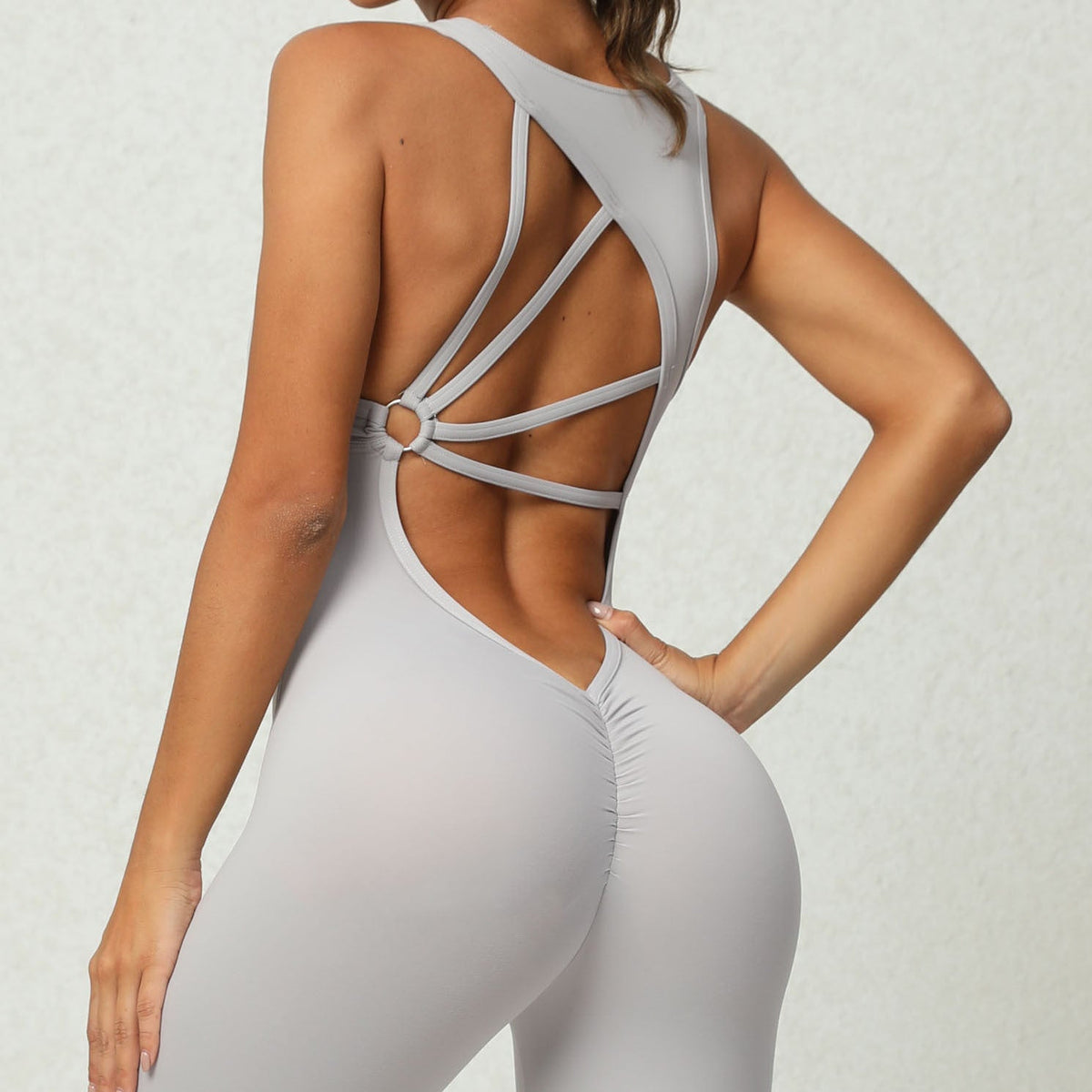 Pleated Peach Hip Yoga Pants Tight Quick Drying Fitness Pants Training Dance Sports Yoga Jumpsuit