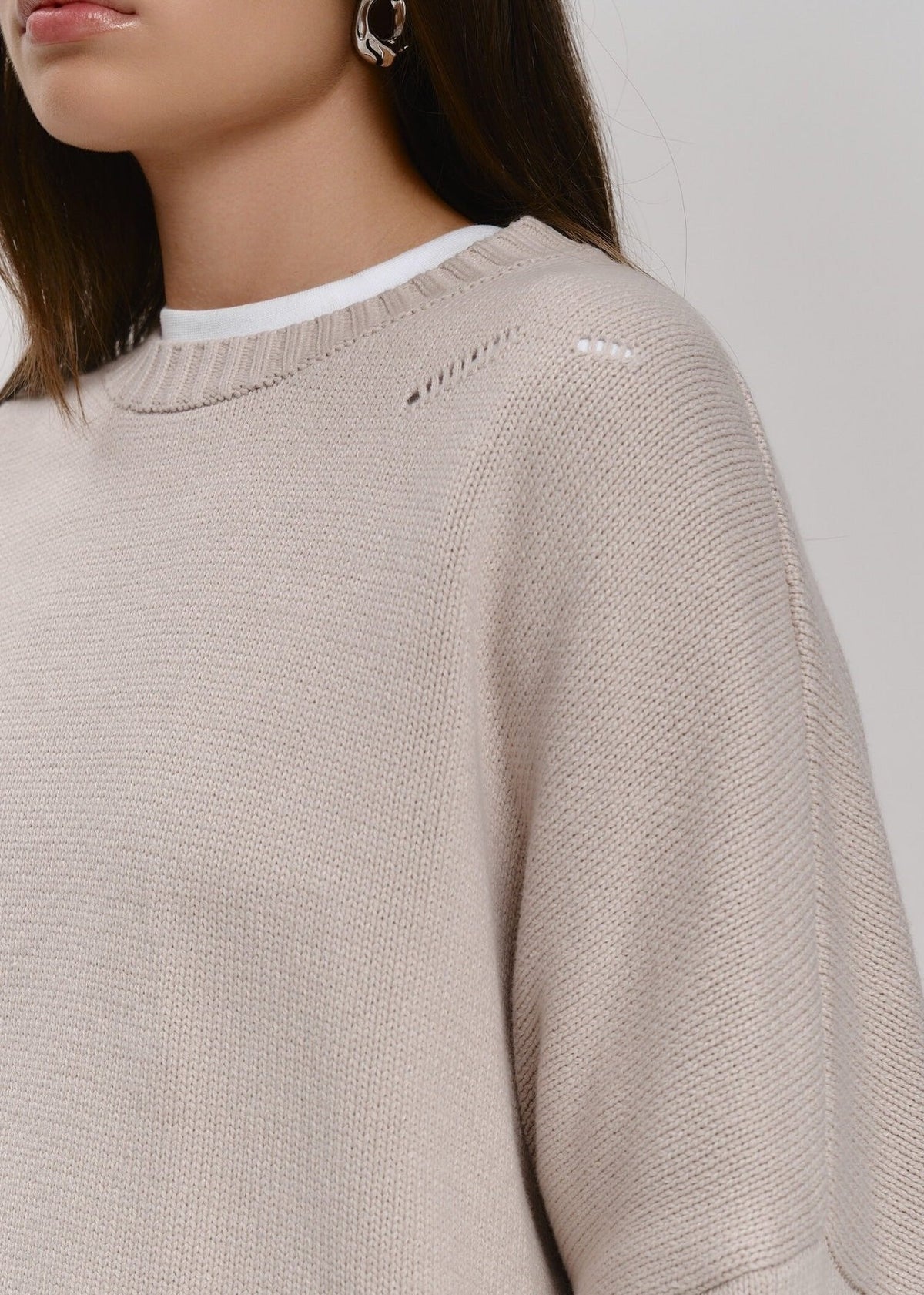 Forest Green Oversized Sweater - Elegance