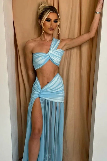 Bikini Top Mesh Hip Skirt