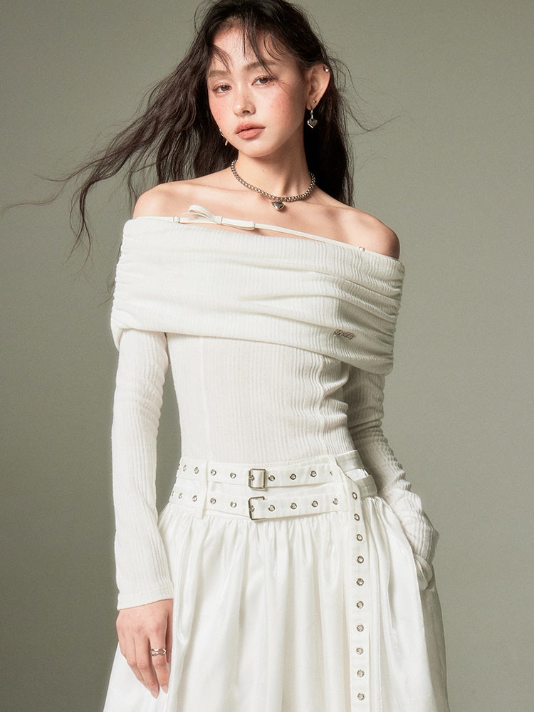 Gathered One-shoulder Long Jumpsuit Dress