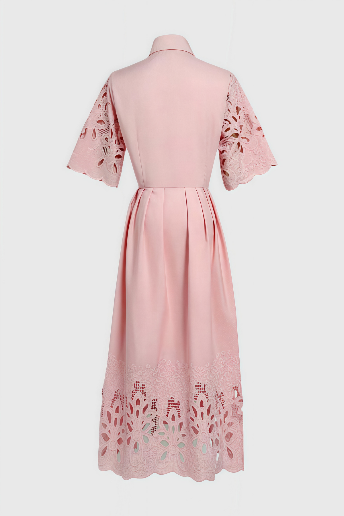 Jex Pink Cutout Lapel Maxi Dress