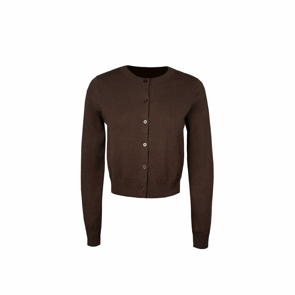 Slim-fit Cropped Knit Cardigan Sweater