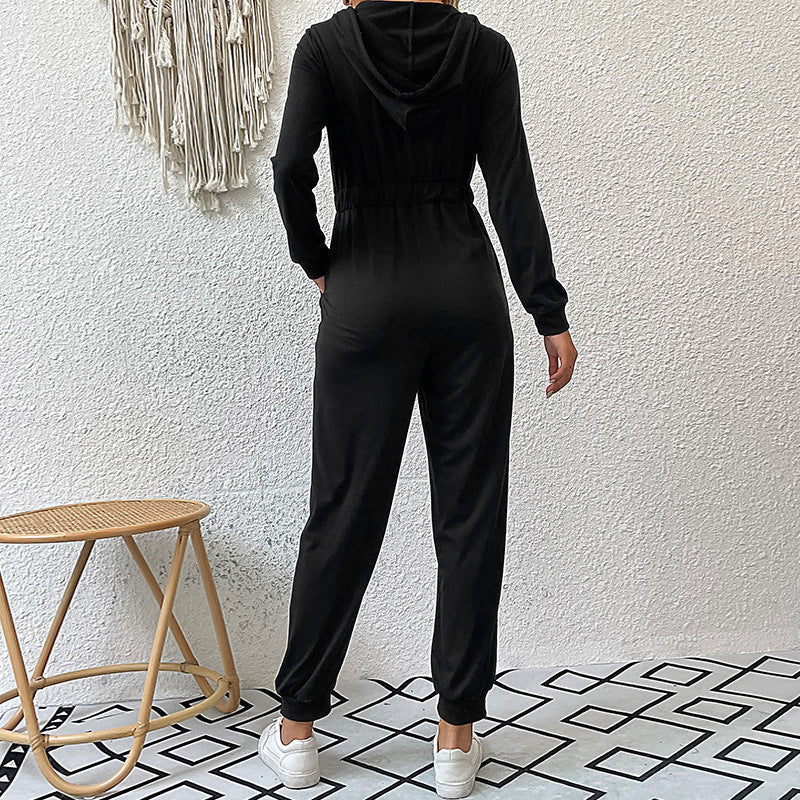 Clothing Autumn Winter Hooded Long Sleeved Zipper Hoodie Sports Jumpsuit
