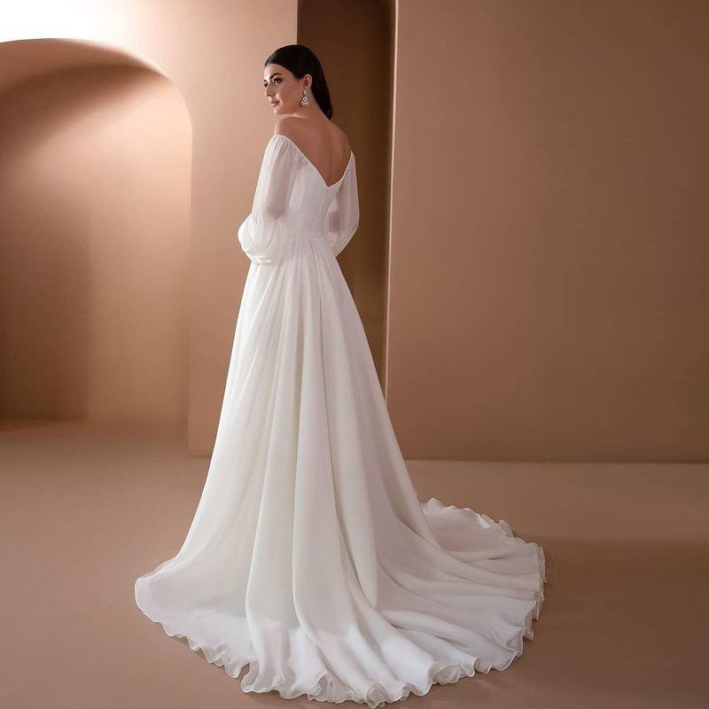 Slippery Maxi Dress in White