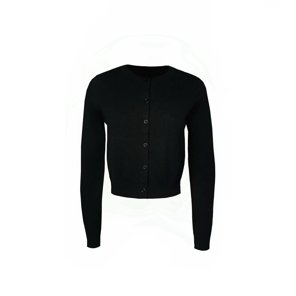 Slim-fit Cropped Knit Cardigan Sweater