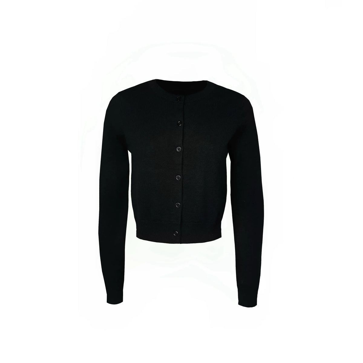 Slim-fit Cropped Knit Cardigan Sweater