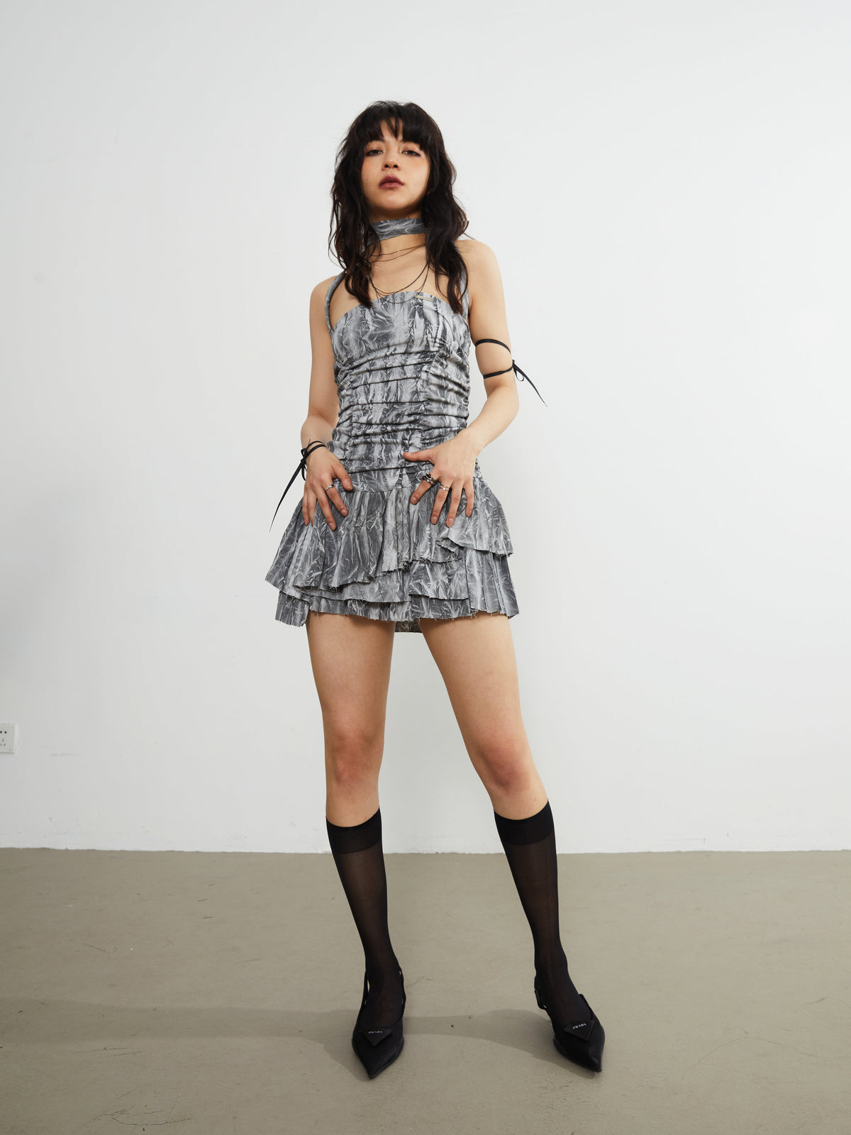 Tie-dye Elastic Tube Top Jumpsuit Dress