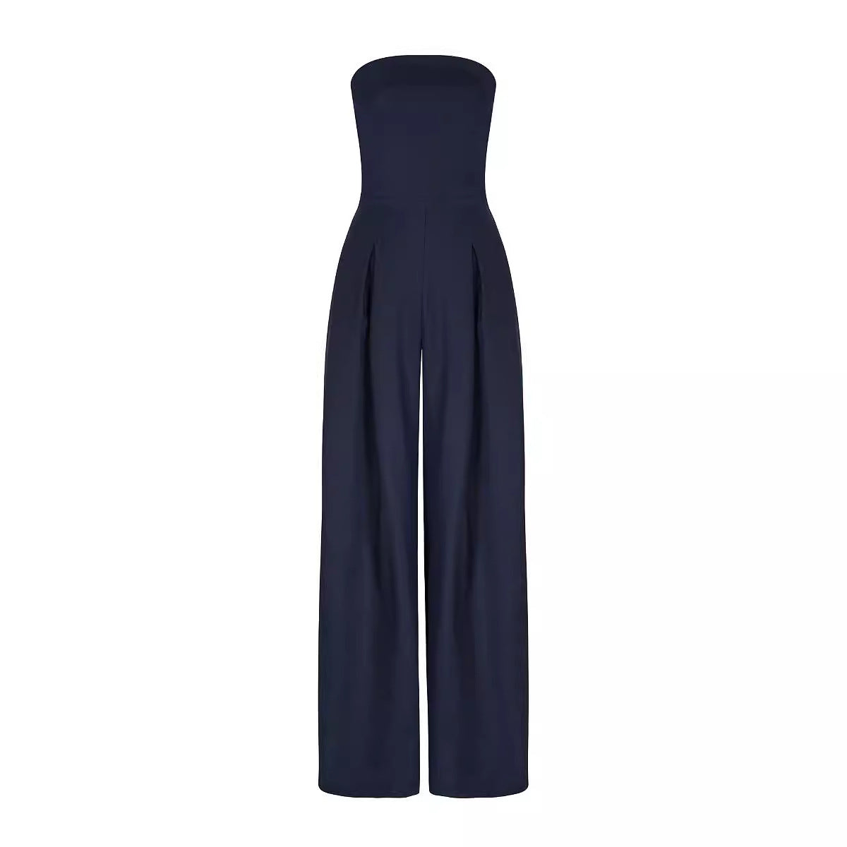 Backless Slim Fit Smocking Jumpsuit
