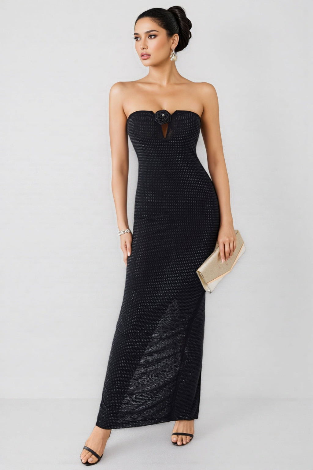 Maisie Beaded Sheath Maxi Dress