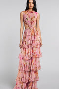 Liora High Waisted Printed Maxi Dress