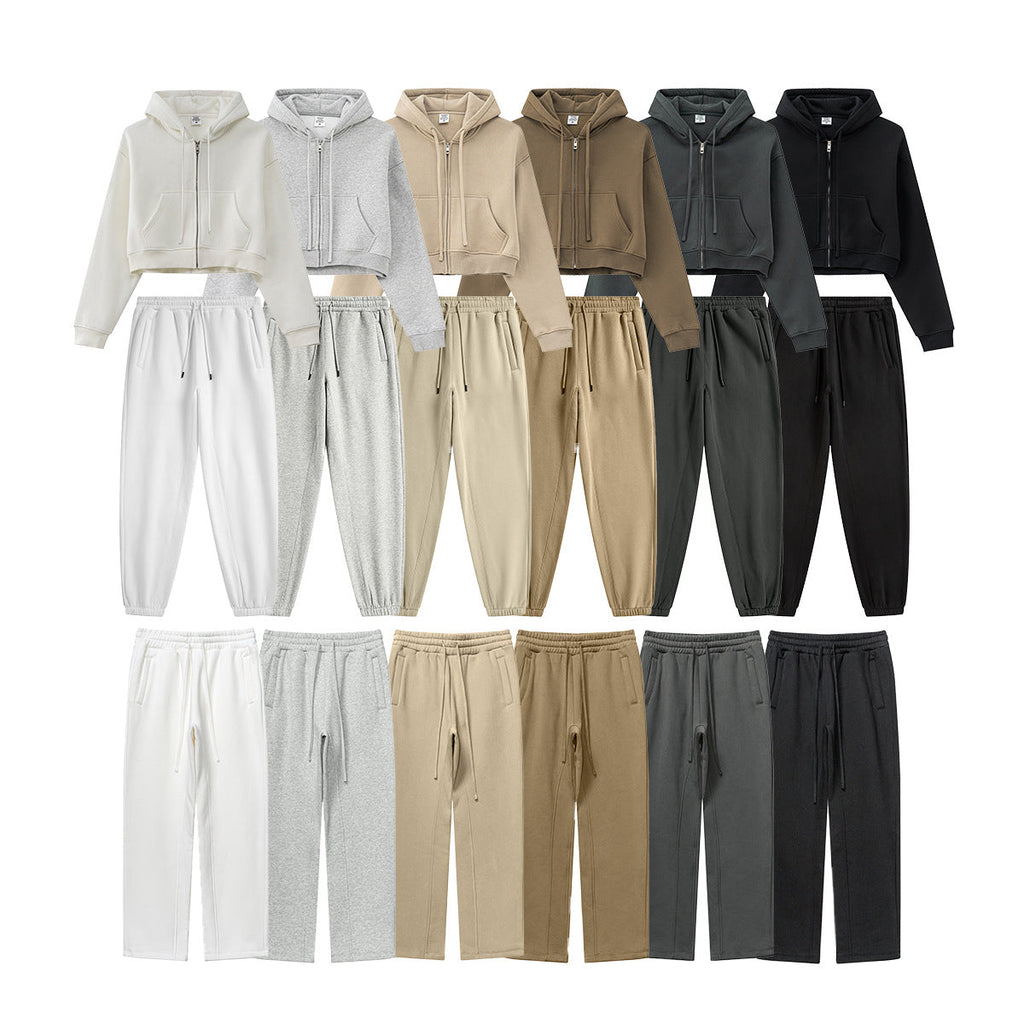 Autumn Short Zipper Coat Brand Sports Suit ’s ’s High-grade Sweater Two-piece Set