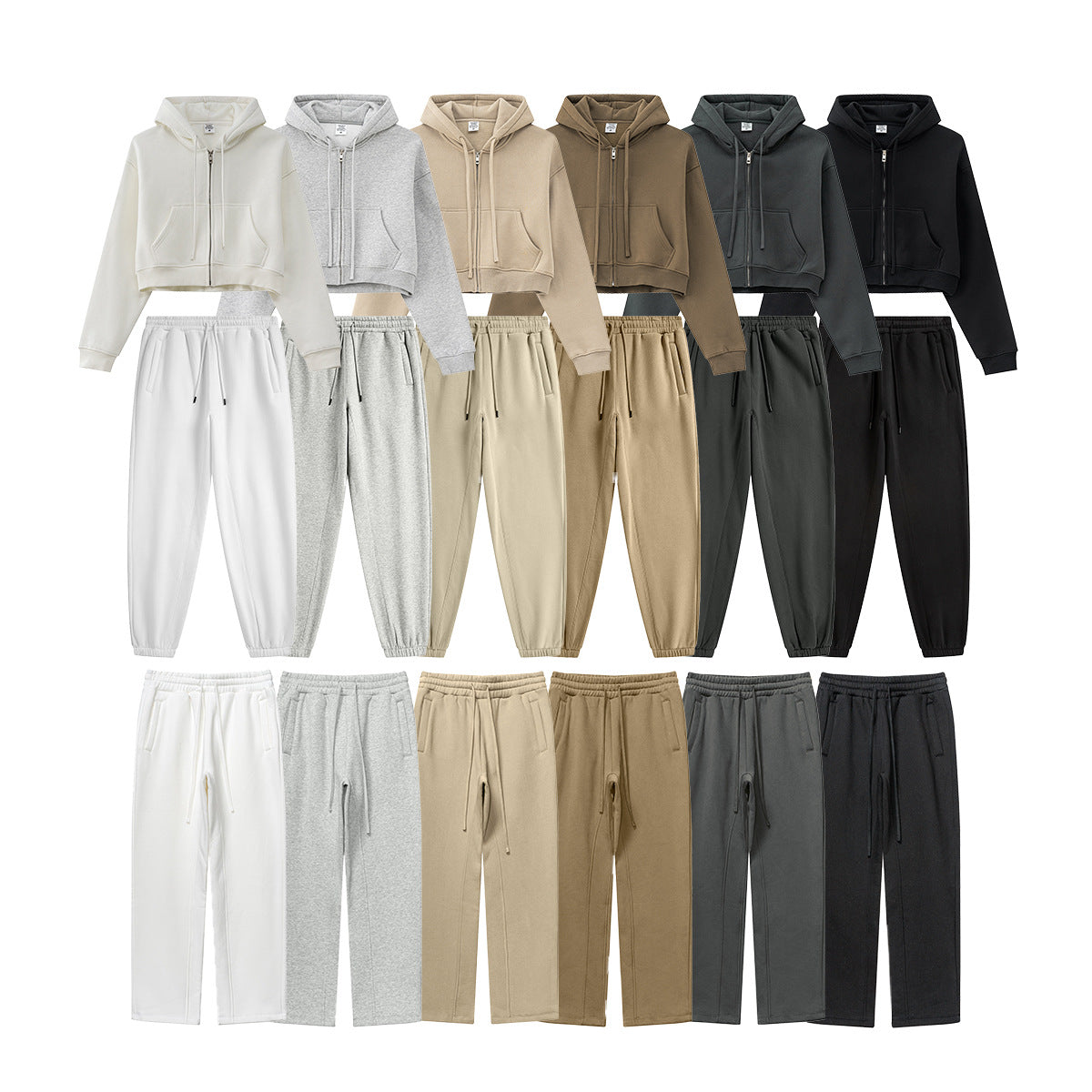 Autumn Short Zipper Coat Brand Sports Suit ’s ’s High-grade Sweater Two-piece Set