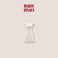 Oakmoo Off-white Cotton Eyelet Lace Sweetheart Dress