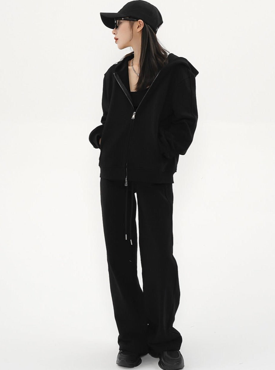 Oversized Zip-up Hoodie - Relaxed Fit Sweatshirt Jacket