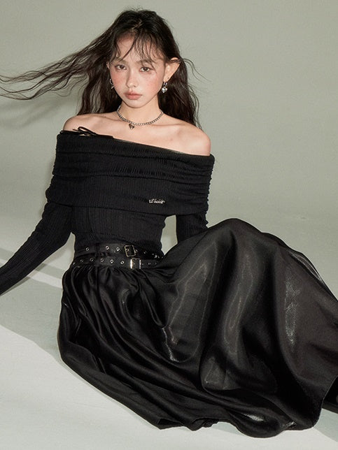 Gathered One-shoulder Long Jumpsuit Dress