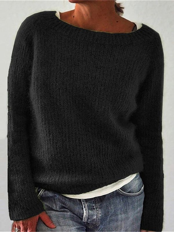 Round Neck Knitted Sweater