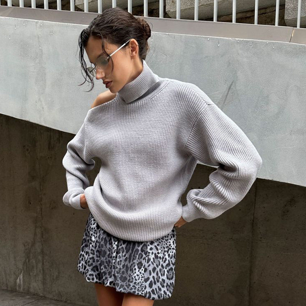 Deliyah Knit Cold Shoulder Sweater