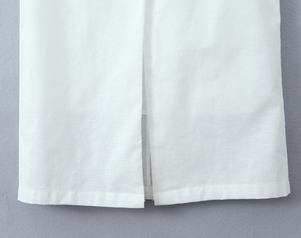 White – Sleeveless Cardigan Dress