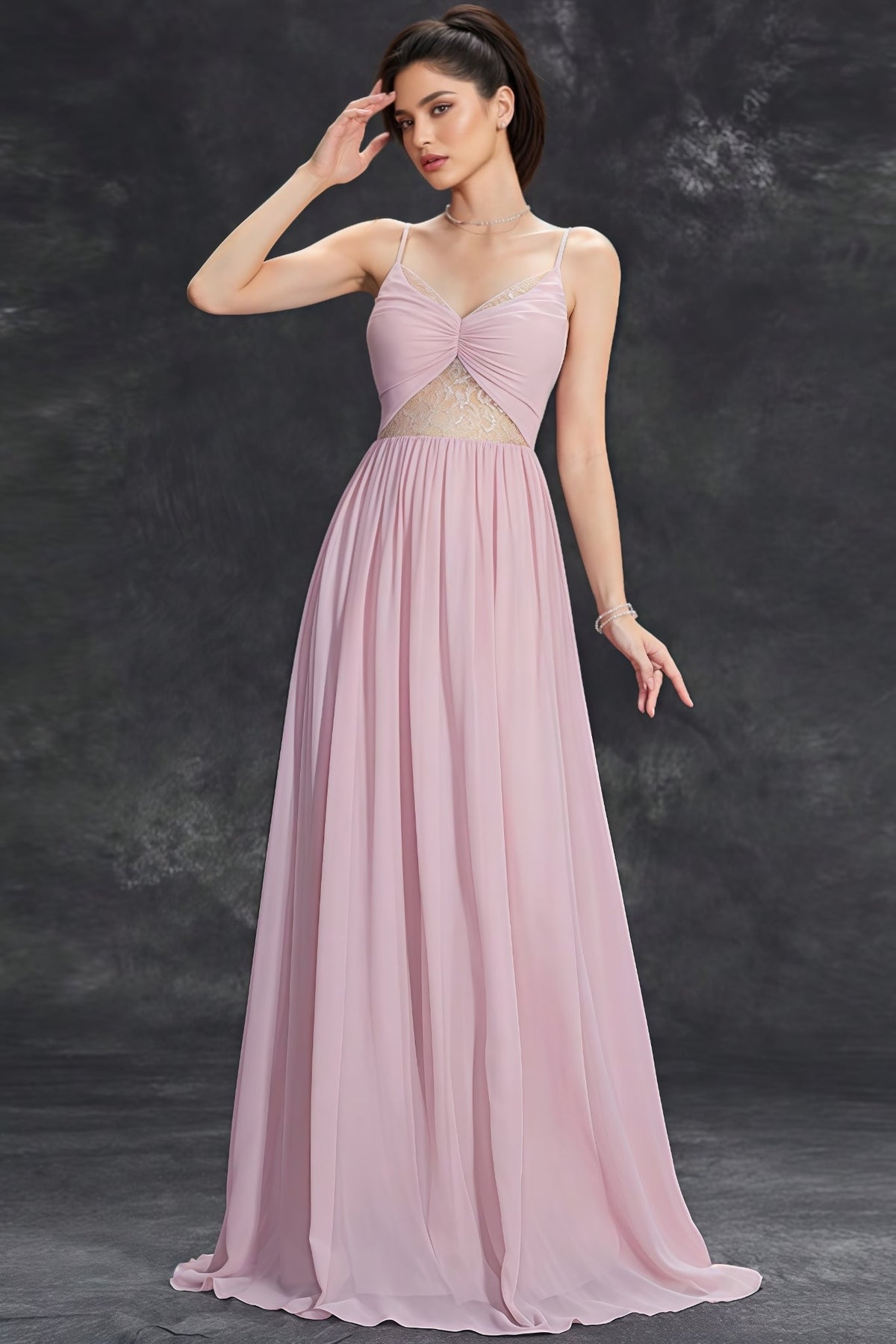 Lazze Pink Strappy Backless Maxi Dress