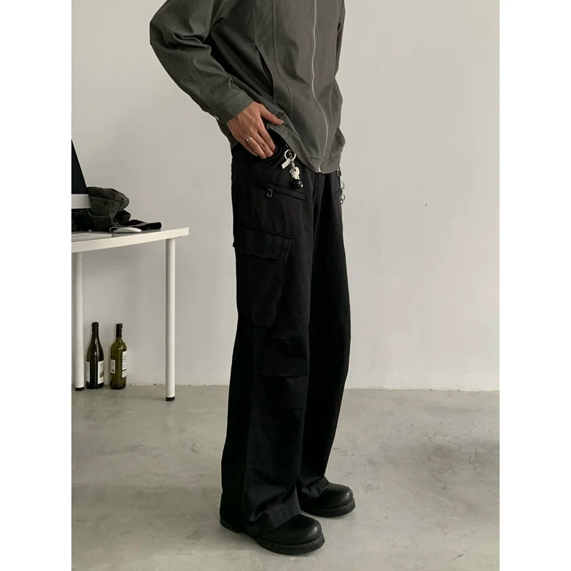 Wide-leg Utility Work Pants
