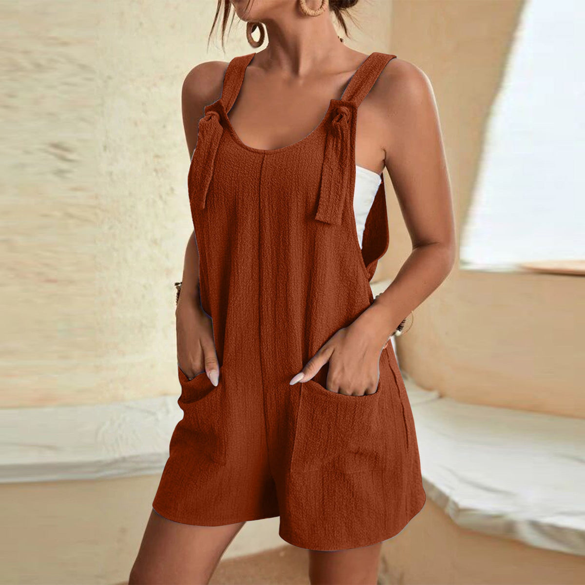 Clothing Summer Suspenders Shorts Jumpsuit Suspender Pants