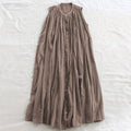French Pleating Dress Summer Western Paris Yarn Loose Large Dress a Line Dress Can Be Used As Blouse
