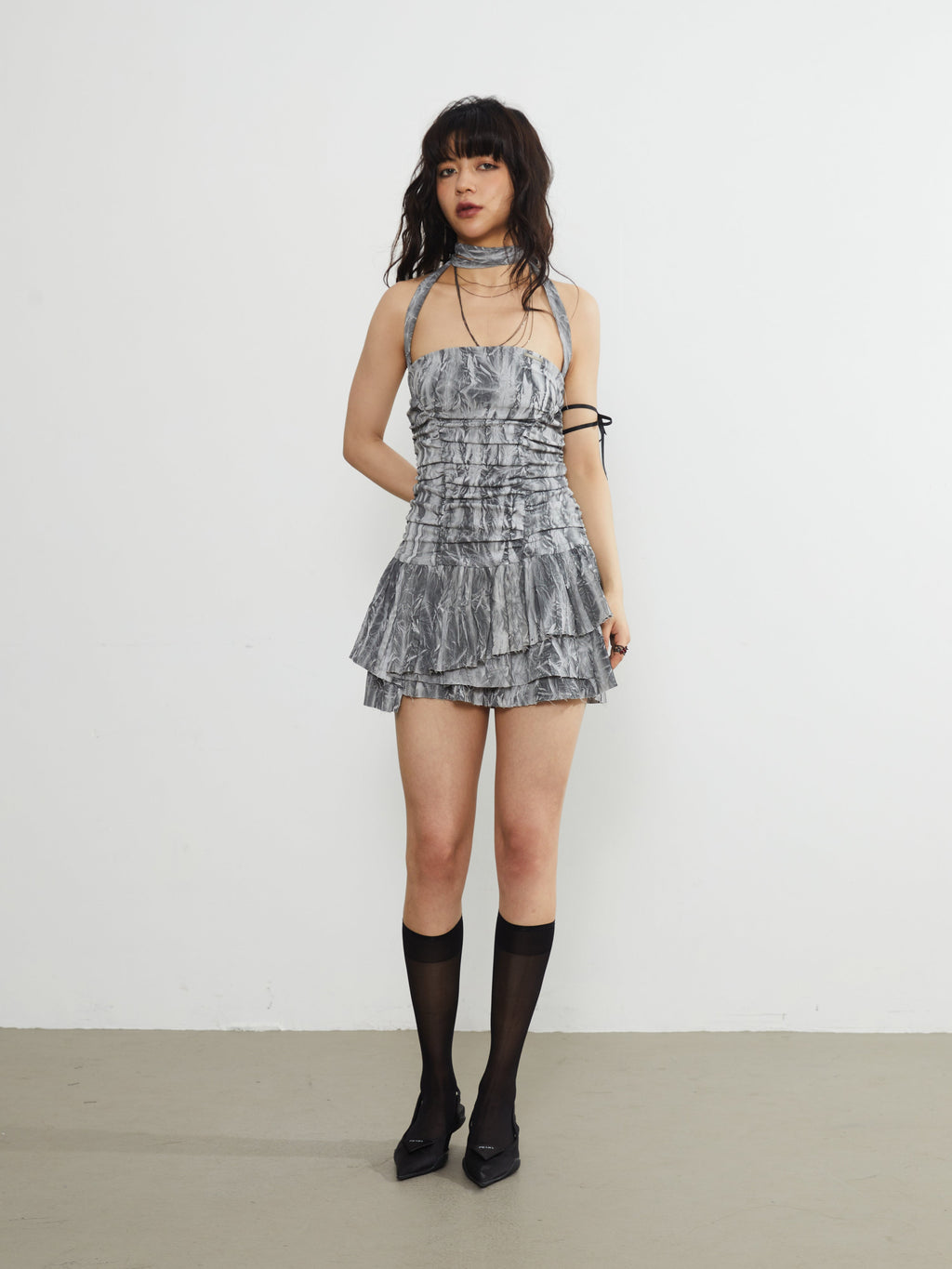 Tie-dye Elastic Tube Top Jumpsuit Dress