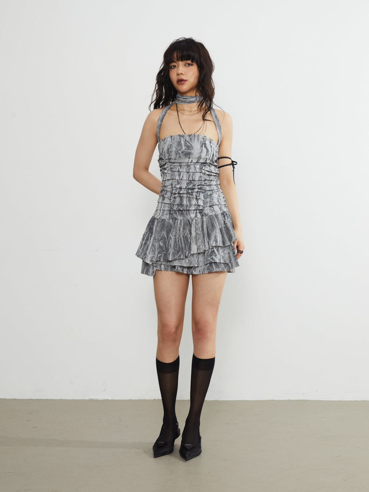 Tie-dye Elastic Tube Top Jumpsuit Dress