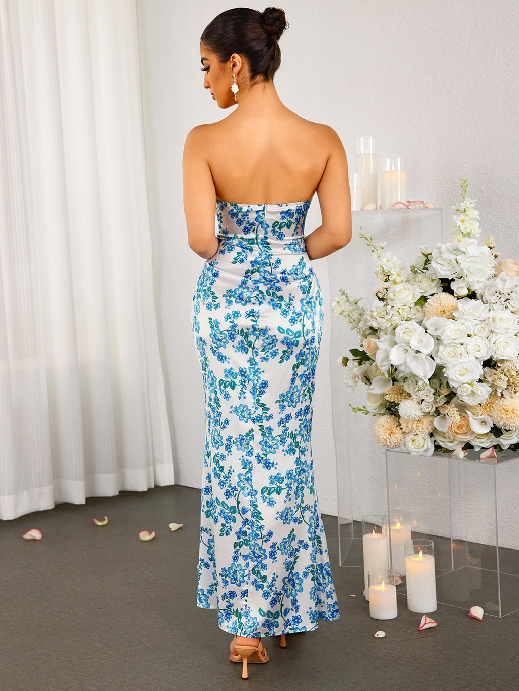Off Shoulder Ruched Bust Tube Dress