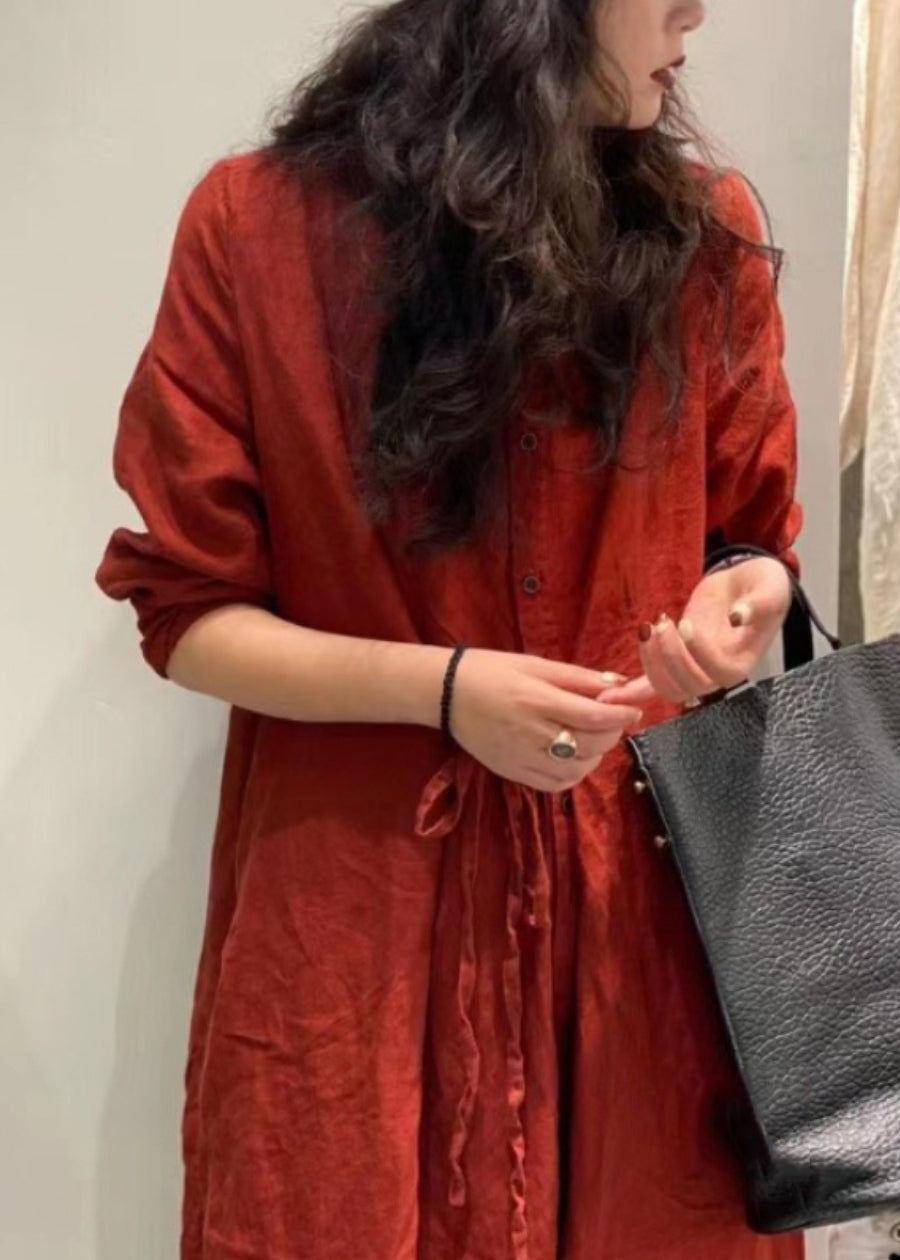 Original Design Red Lace Up Stylish Jumpsuits Fall Qa051