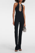 Dana Crystal Embellished Halter Jumpsuit