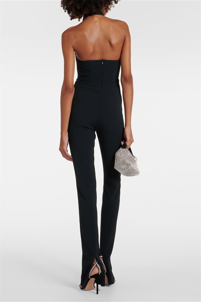 Dana Crystal Embellished Halter Jumpsuit