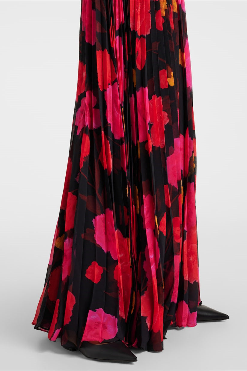 Adela Printed Long Sleeve Maxi Dress