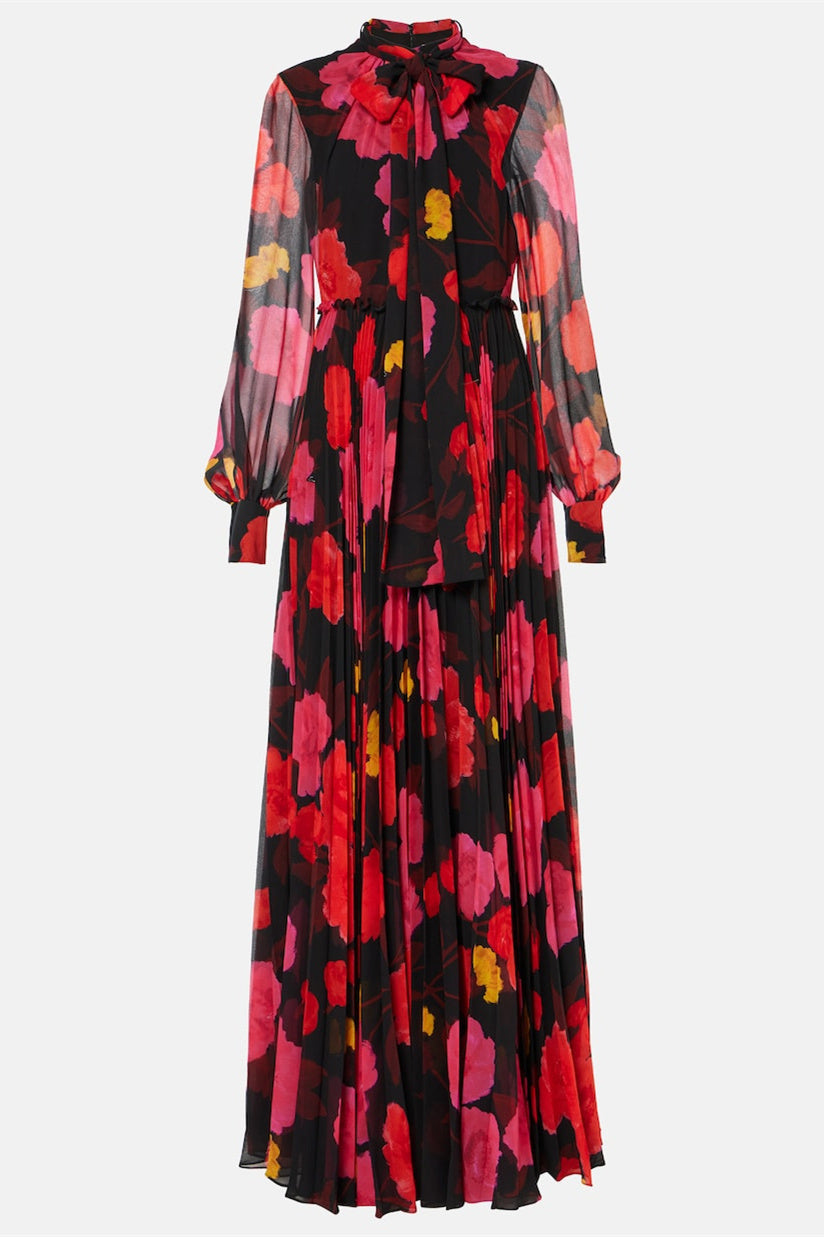 Adela Printed Long Sleeve Maxi Dress