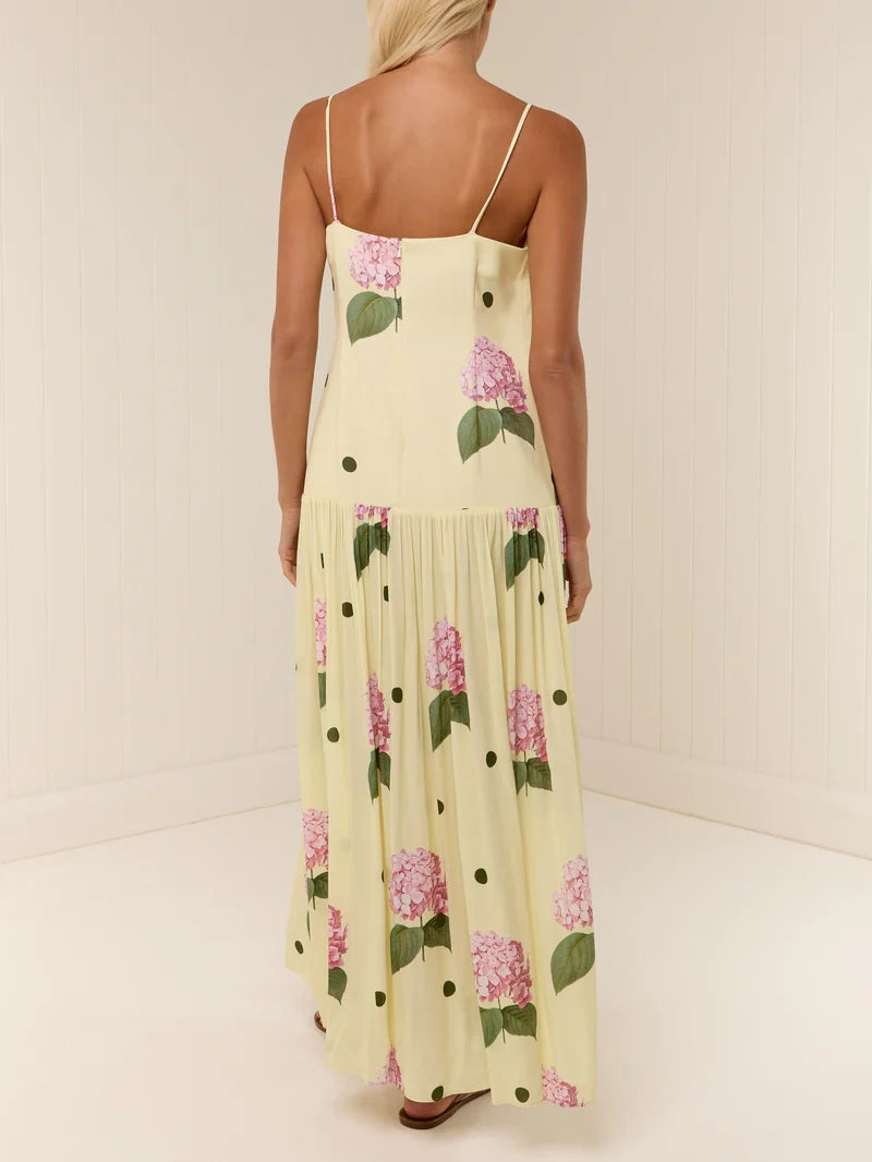 Polka Dot Print Midi Dress