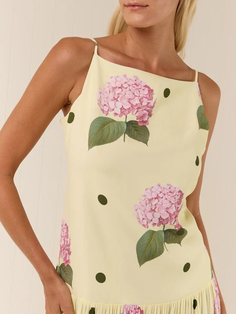 Polka Dot Print Midi Dress