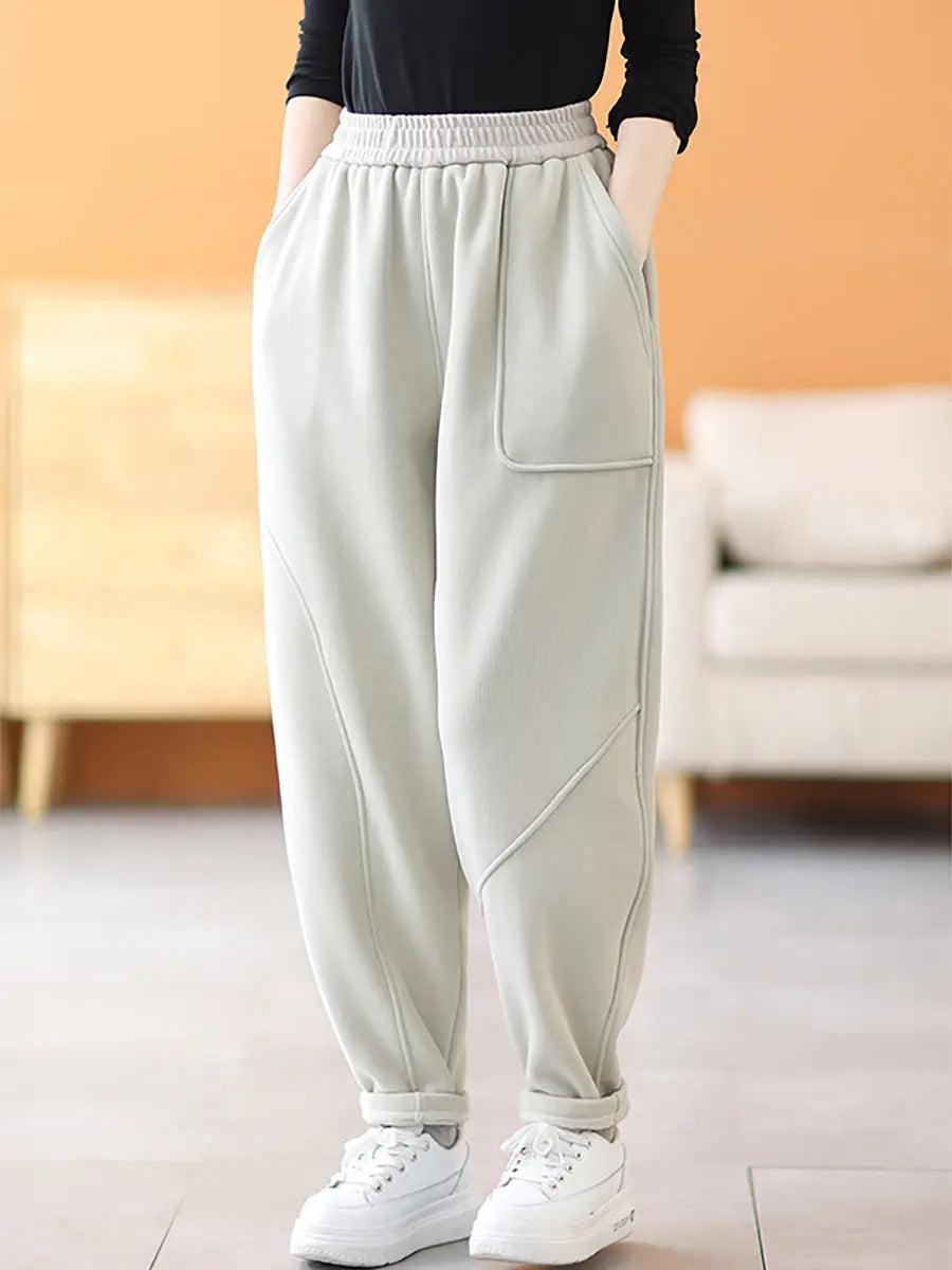 Fleece-lined Harem Pants